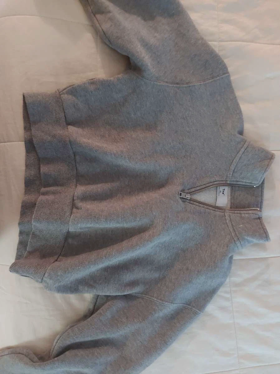 Tna Grey Quarter Zip Sweatshirt - photo 2