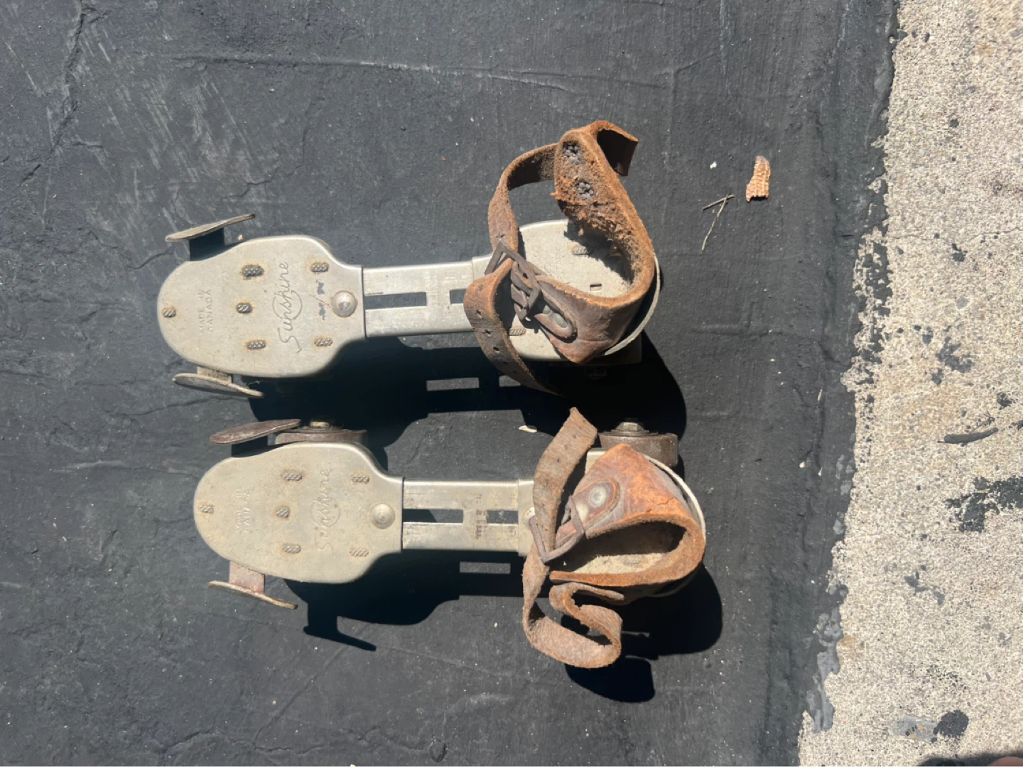 Vintage "Sunlite" Roller Skates with Leather Straps