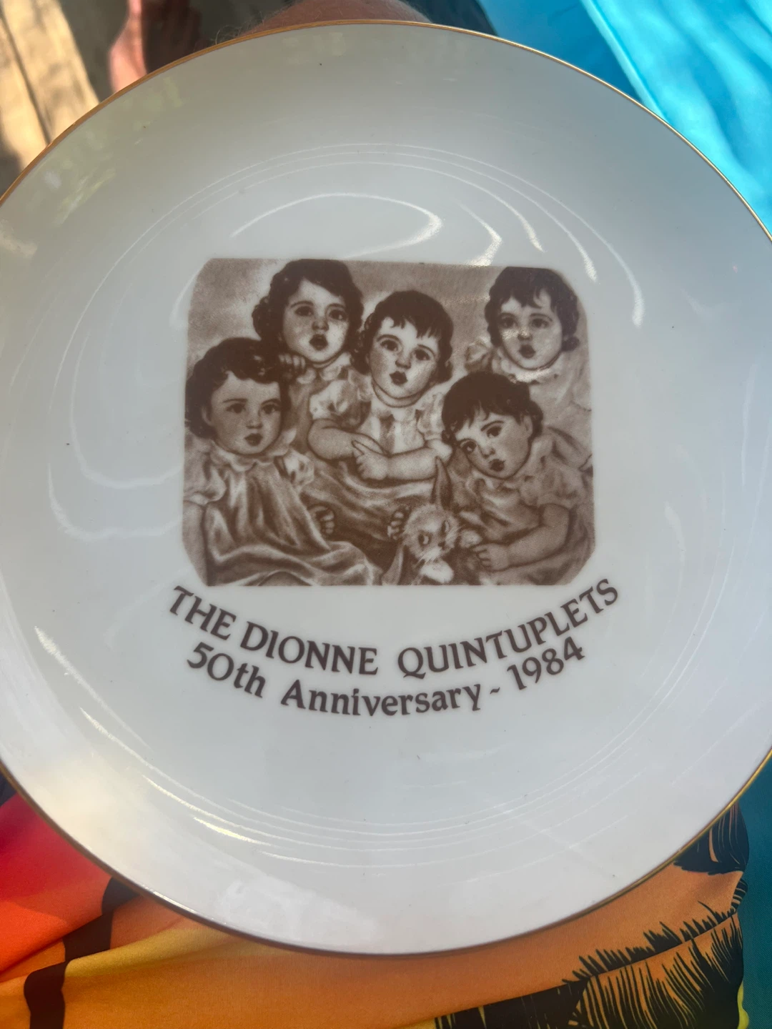 Dionne Quintuplets 50th Anniversary Decorative Plate