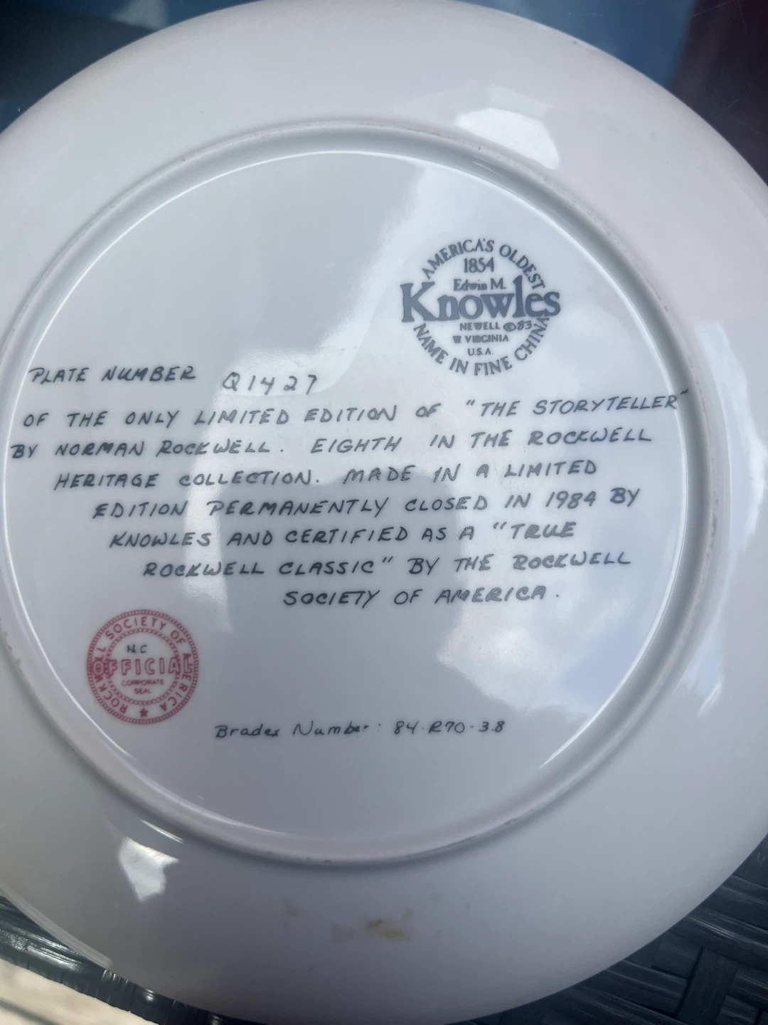 Collection of 3 knowles plates - photo 5