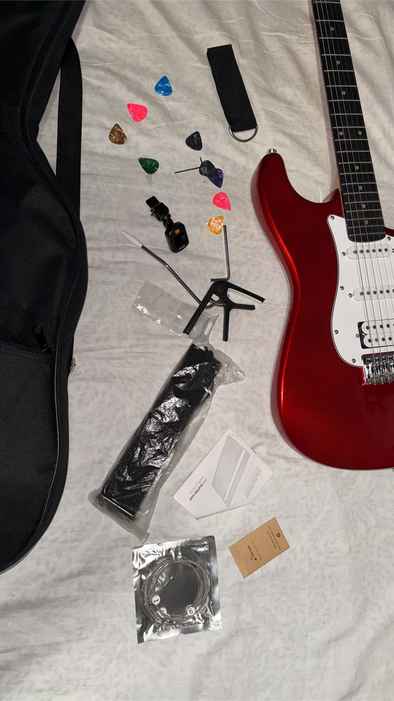 Donner Electric Guitar with Accessories - Red - photo 4