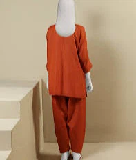 J. Pret Orange Kurta Shalwar Set - Large - photo 3