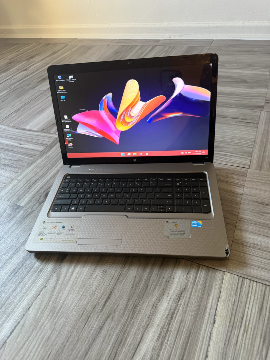 HP Notebook  G72 PC Intel Core i3  500GB  4GB RAM Windows 11 Pro