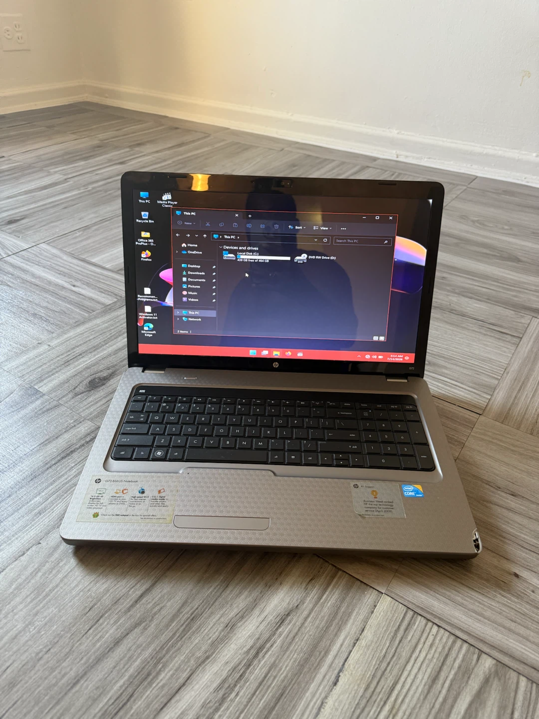 HP Notebook  G72 PC Intel Core i3  500GB  4GB RAM Windows 11 Pro - photo 4