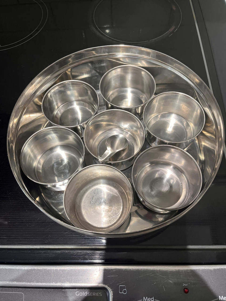 Stainless Steel Spice Box with 7 Masala Bowls