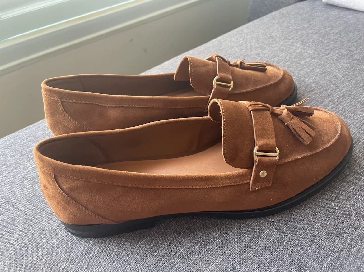 Call It Spring Brown Faux Suede Loafers - Size 10