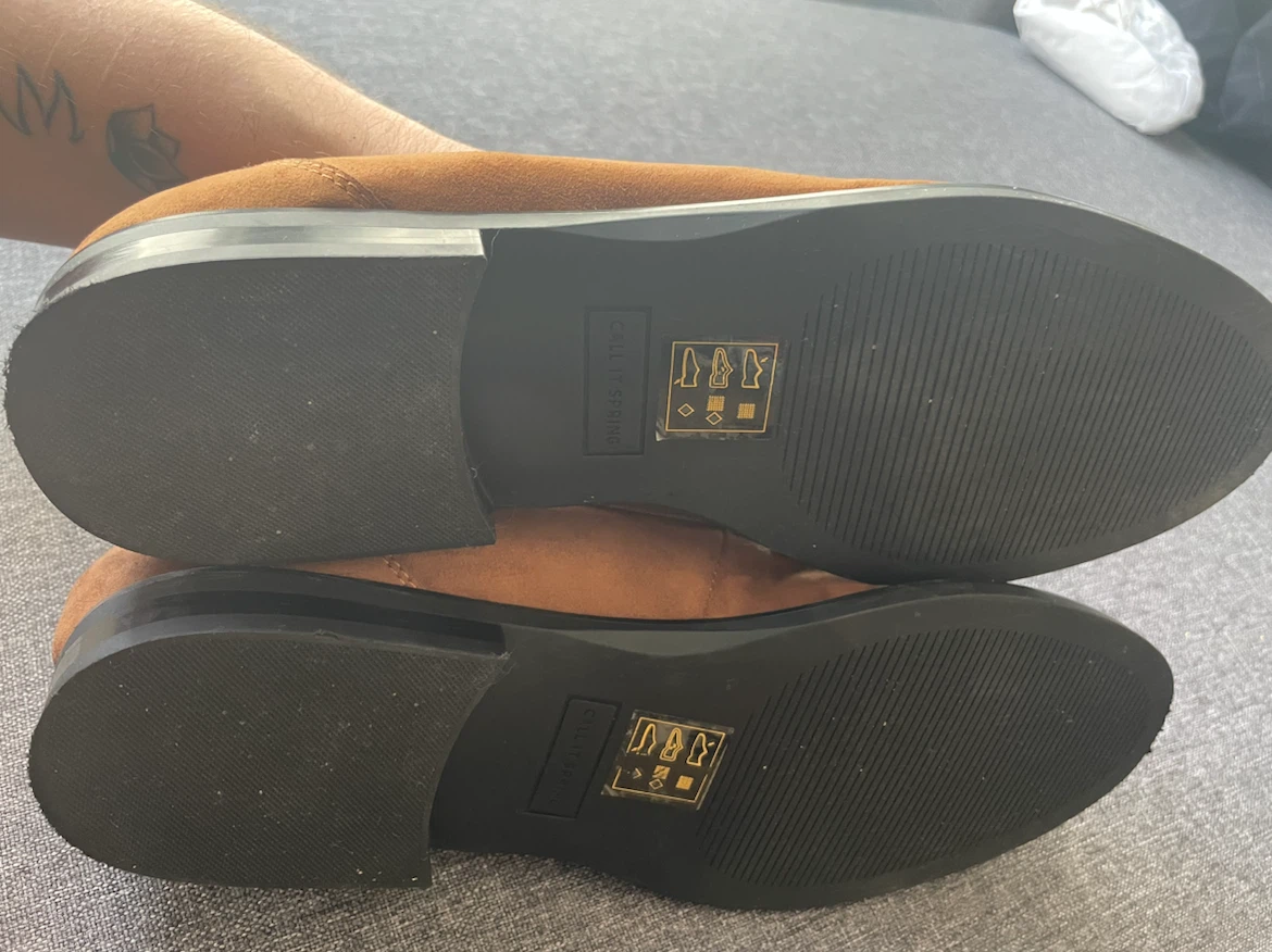 Call It Spring Brown Faux Suede Loafers - Size 10 - photo 3
