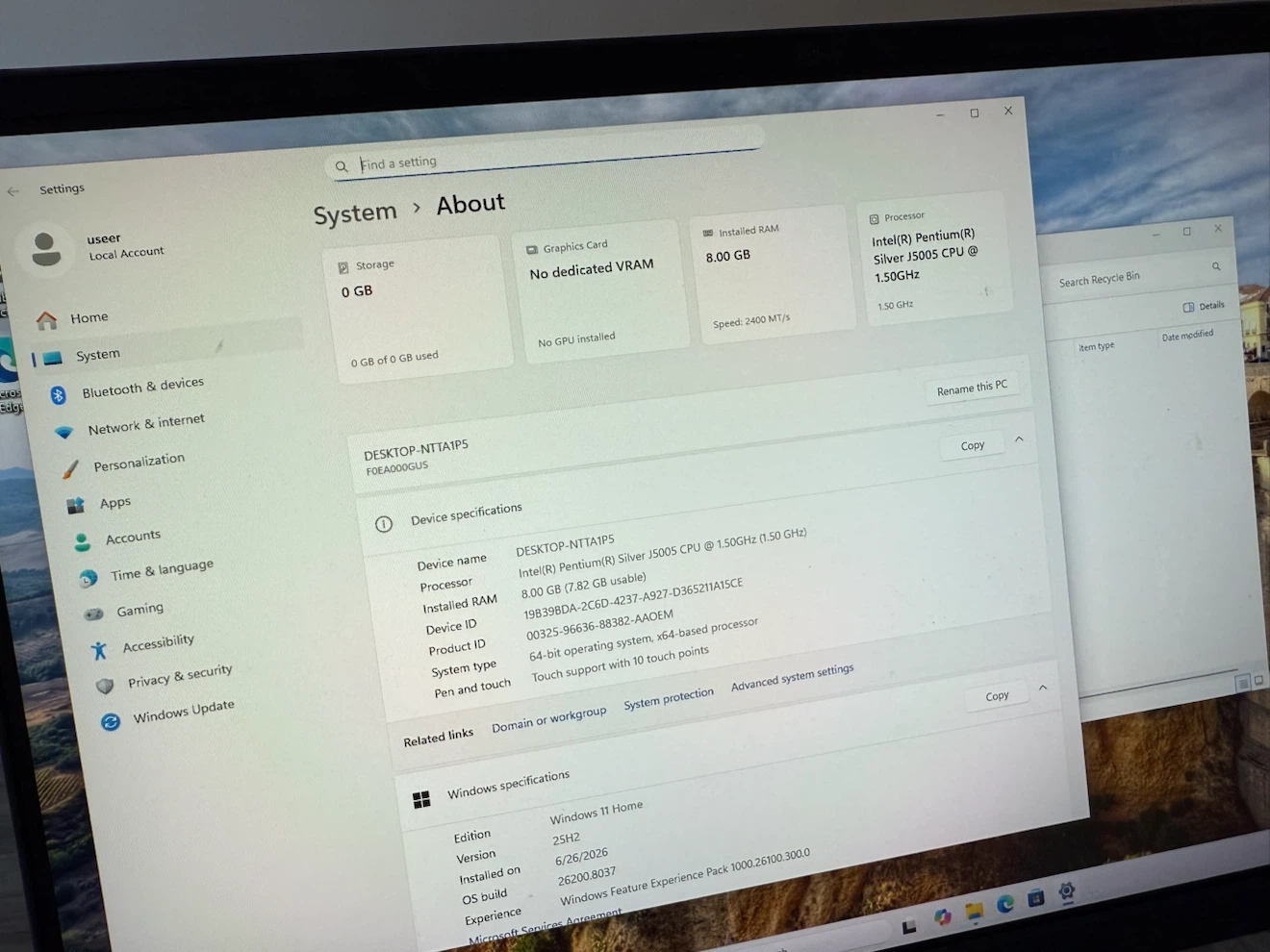 Lenovo All-in-One Computer with Intel Pentium Silver - photo 4