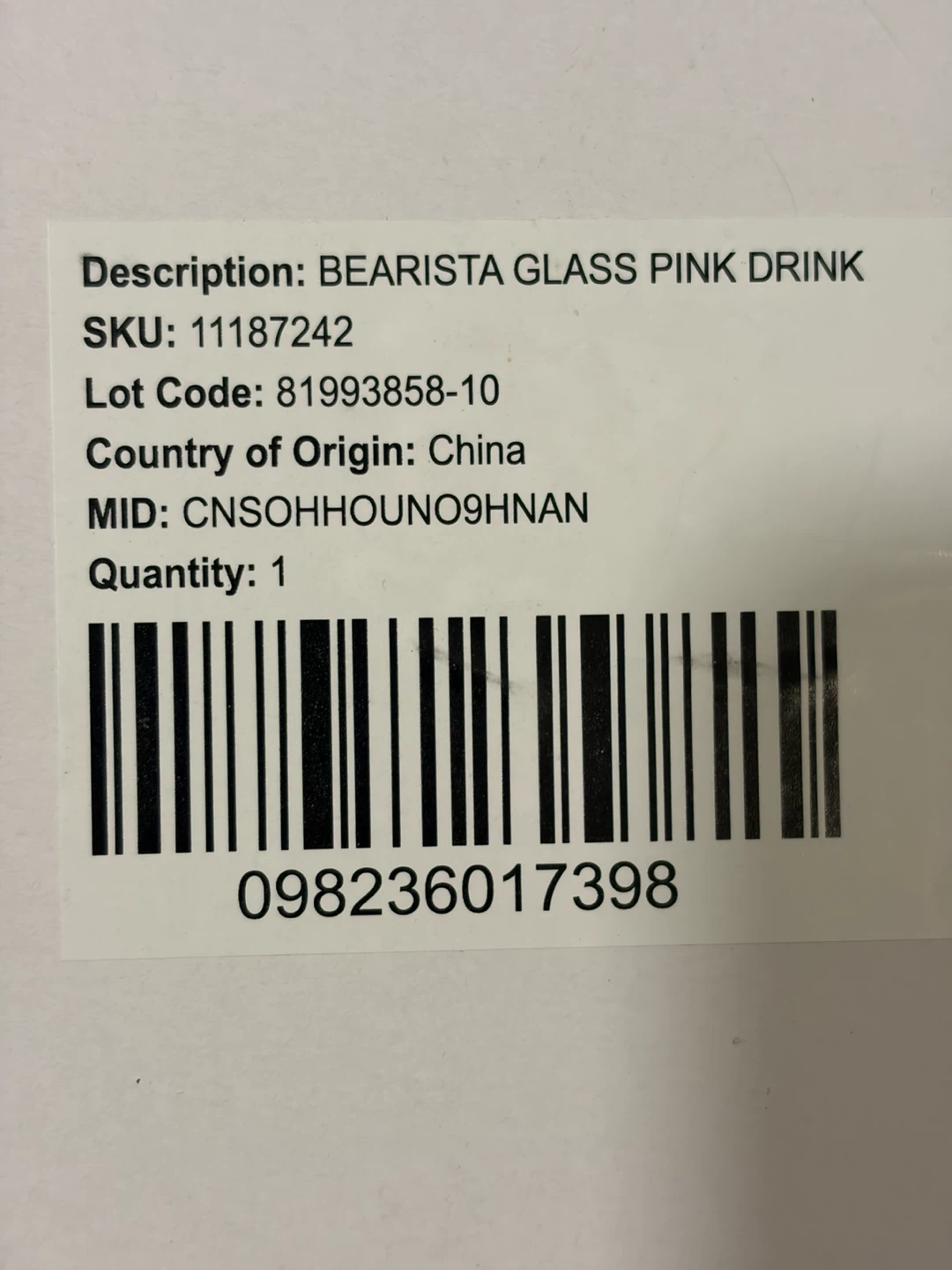 Starbucks Pink Bearista Glass Cup 2026 Limited Edition - photo 2