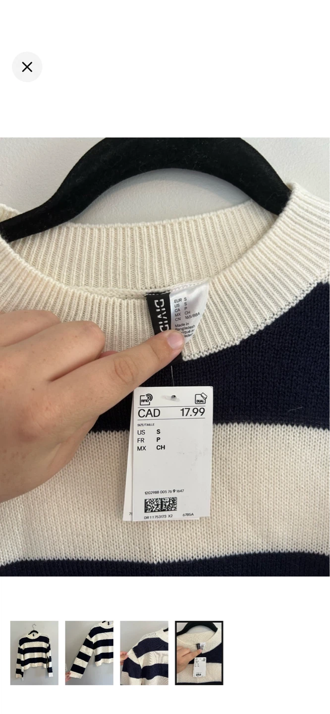H&M Striped Sweater - Size S - photo 4
