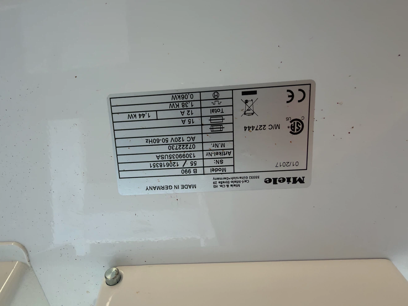 Miele B 990 Rotary Iron - photo 2