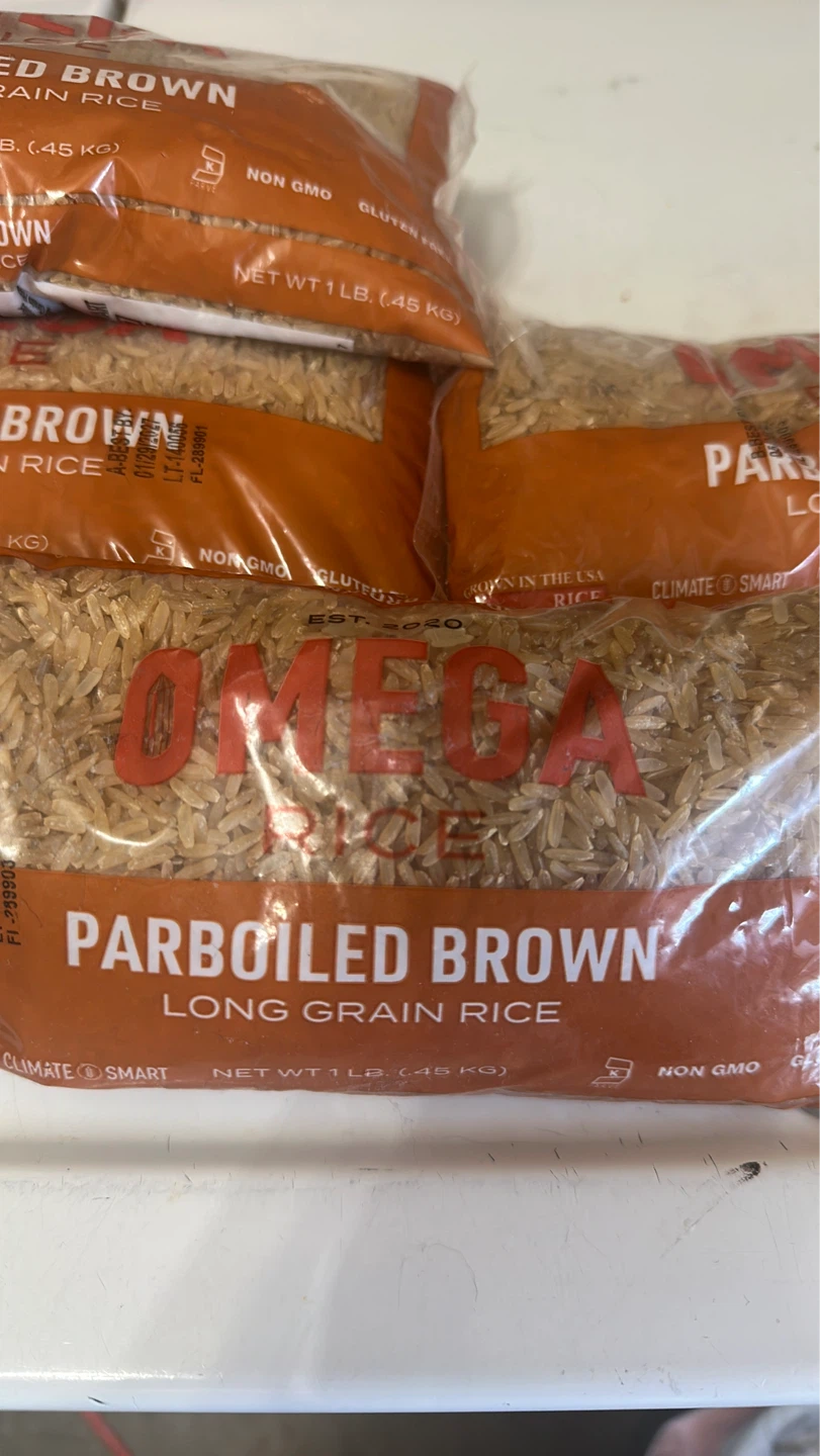 Omega Rice Parboiled Brown Long Grain Rice - 1 lb Bags - photo 3