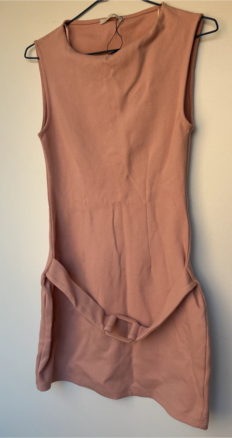 ZARA Sleeveless Dress with Belt - M