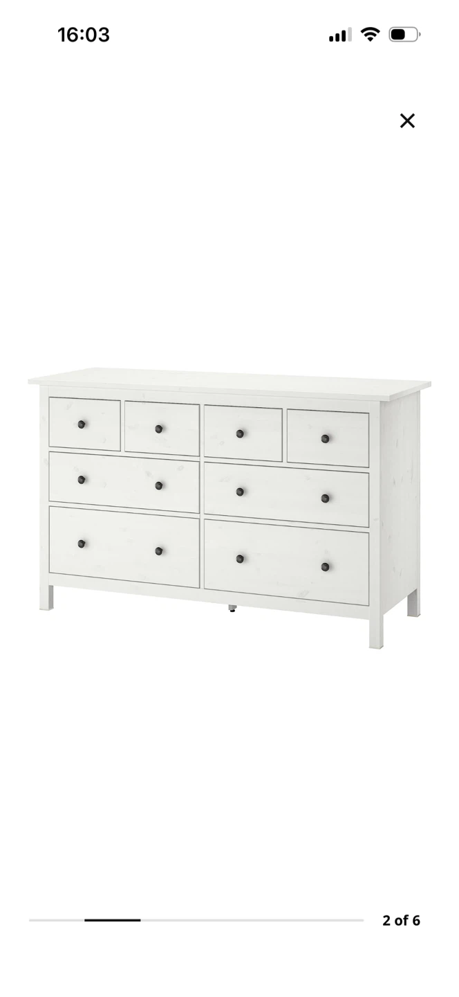 IKEA HEMNES 8-drawer dresser, white stain - photo 3