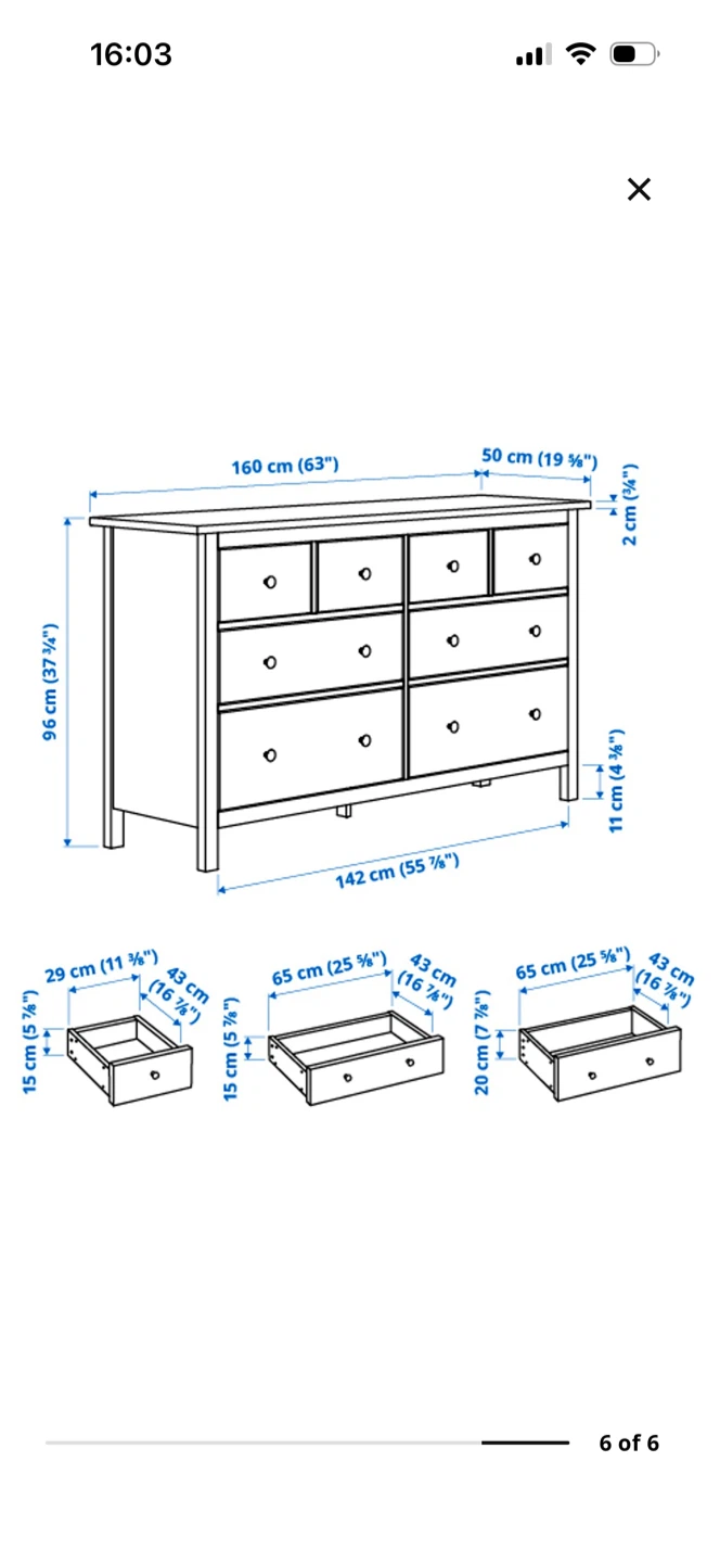 IKEA HEMNES 8-drawer dresser, white stain - photo 5