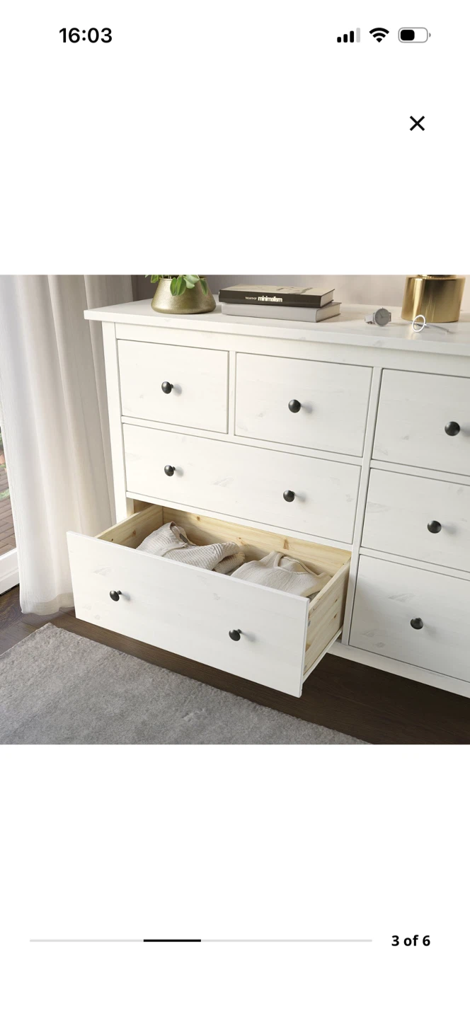 IKEA HEMNES 8-drawer dresser, white stain - photo 4