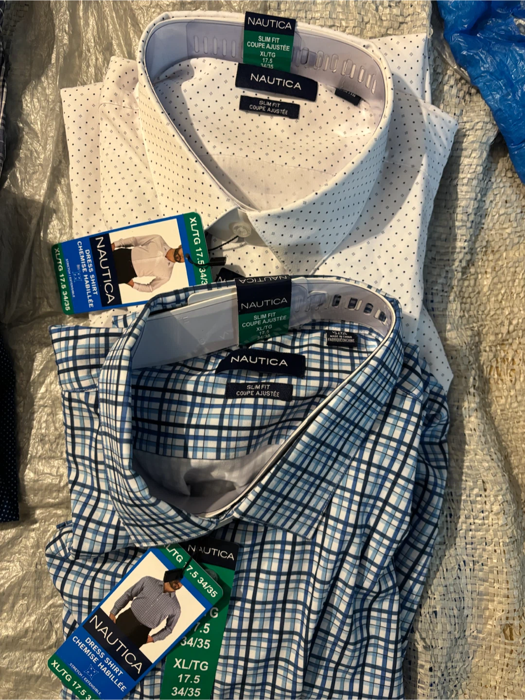 Nautica Slim Fit Dress Shirts (2-Pack) - XL/TG