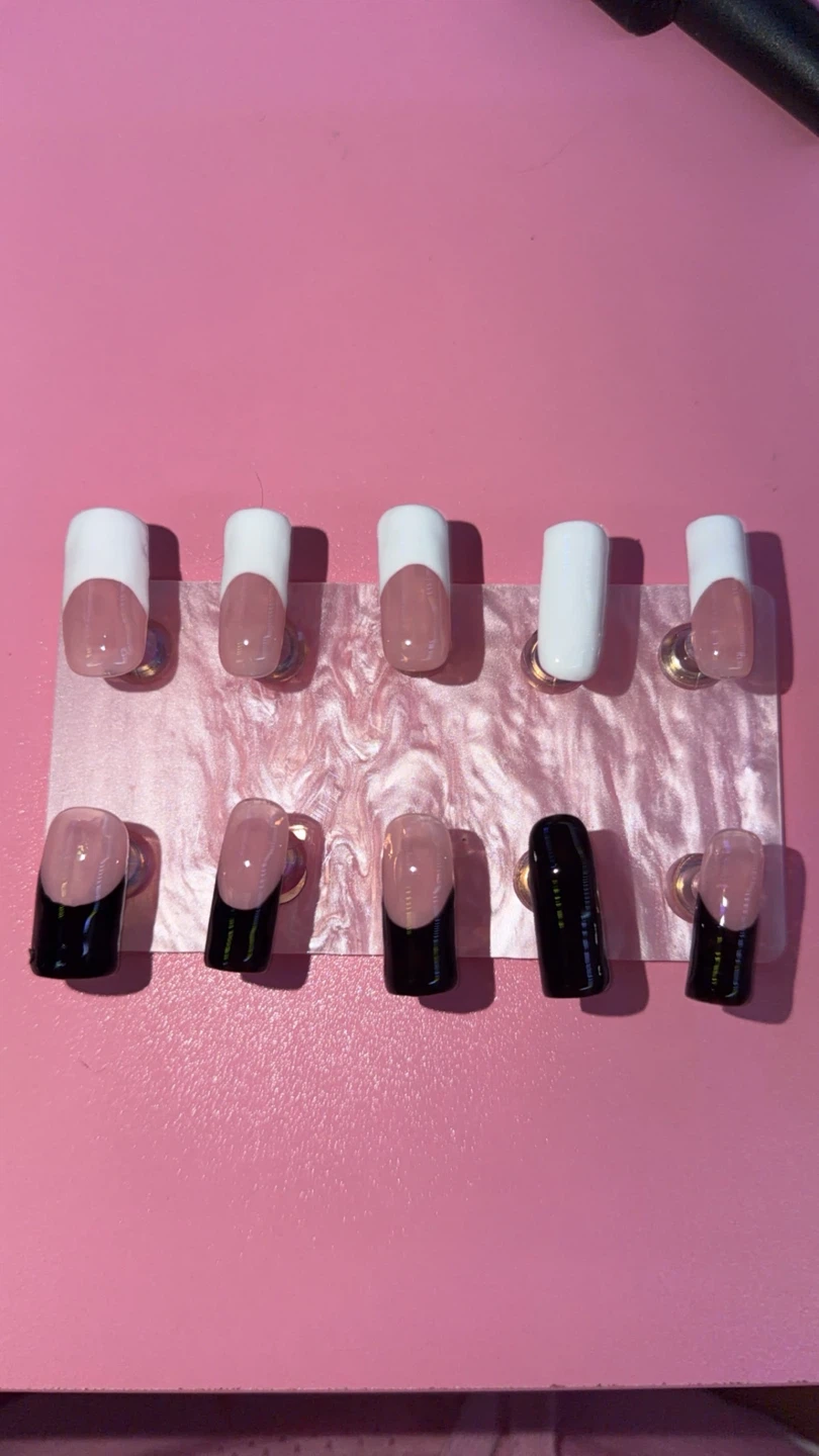 Press-On Nails - French Tip & Black - photo 3