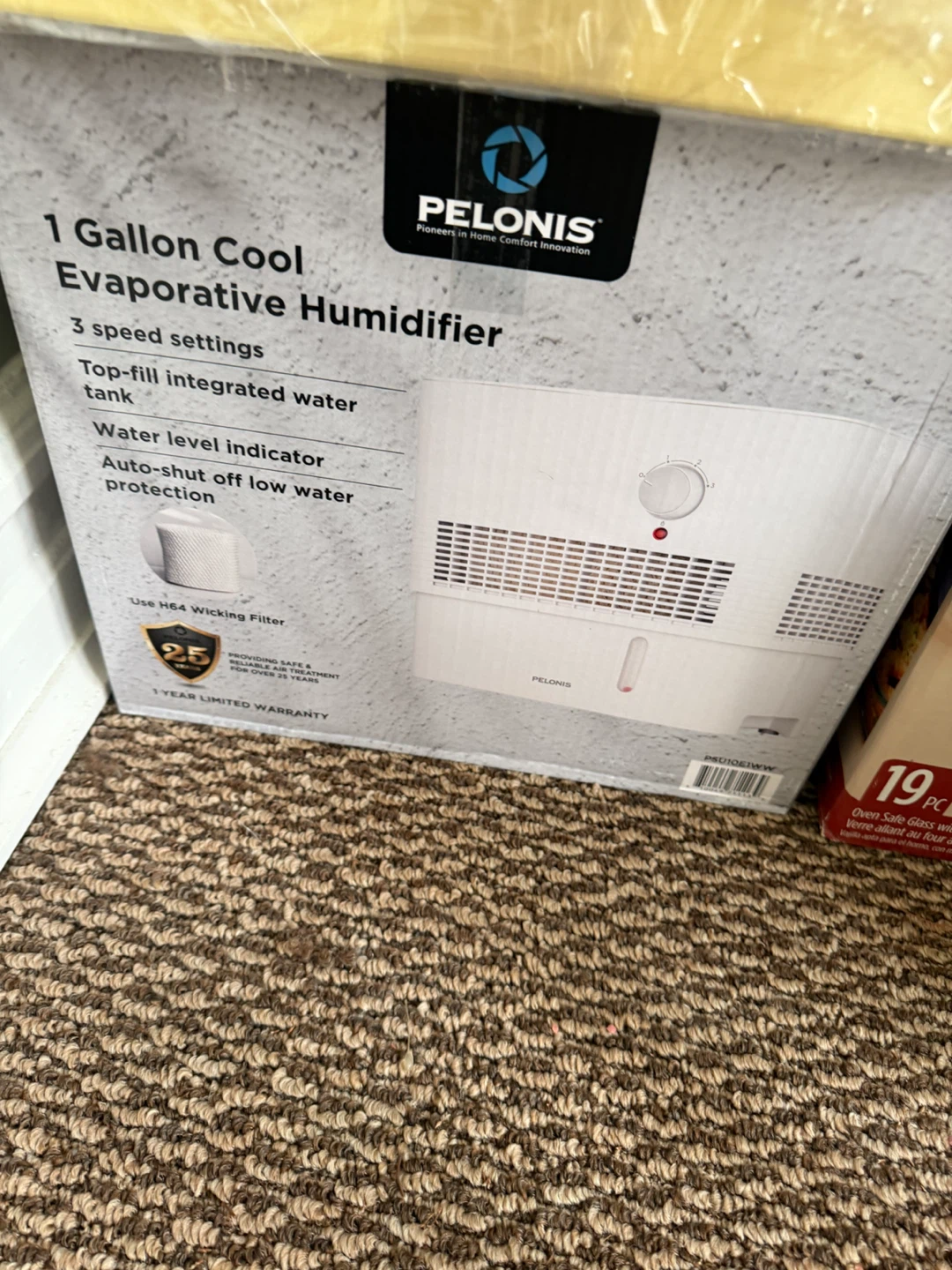 Pelonis 1 Gallon Cool Evaporative Humidifier