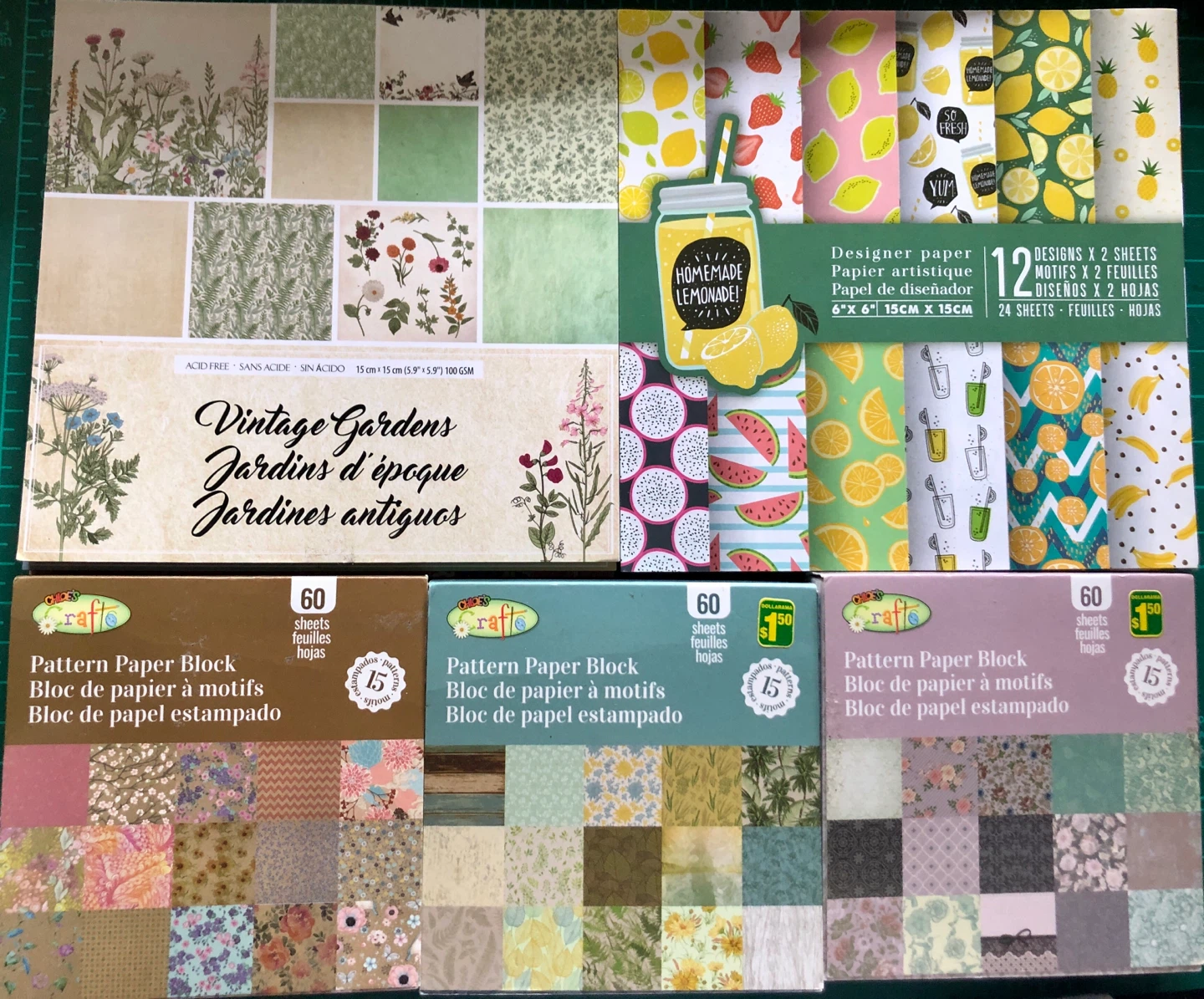 Assorted pattern paper block
