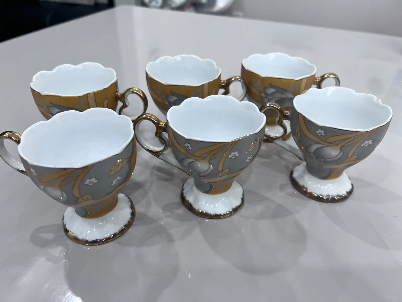 Turkish Coffee (or espresso) Set of 6 Cups and Saucers - photo 2