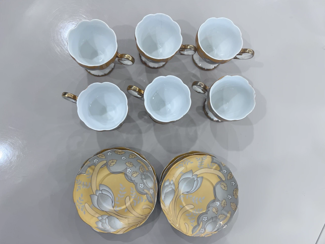 Turkish Coffee (or espresso) Set of 6 Cups and Saucers - photo 3