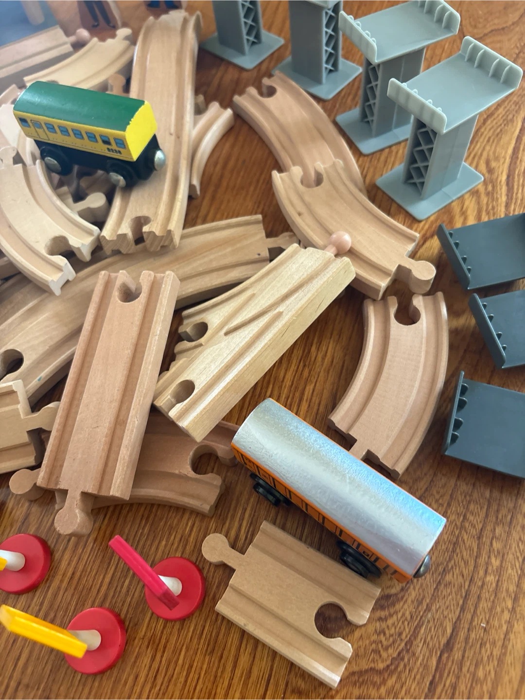 Wooden Train Set with Station and Accessories - photo 2