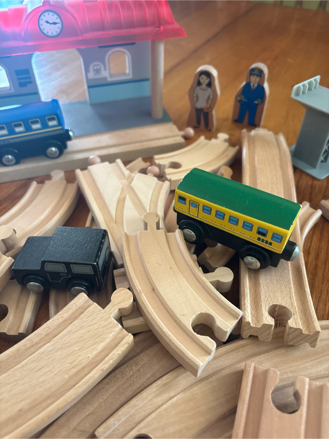 Wooden Train Set with Station and Accessories - photo 4