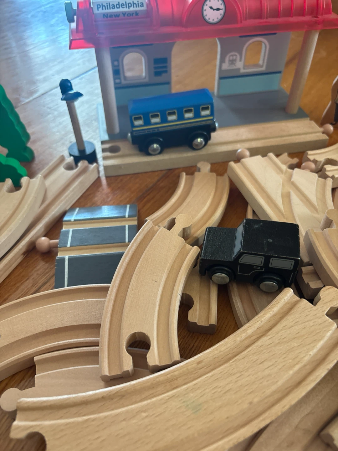 Wooden Train Set with Station and Accessories - photo 5