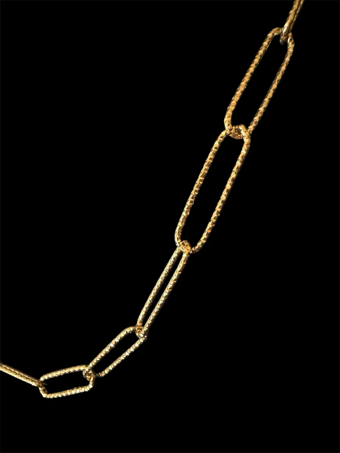 Gold tone link necklace - photo 2