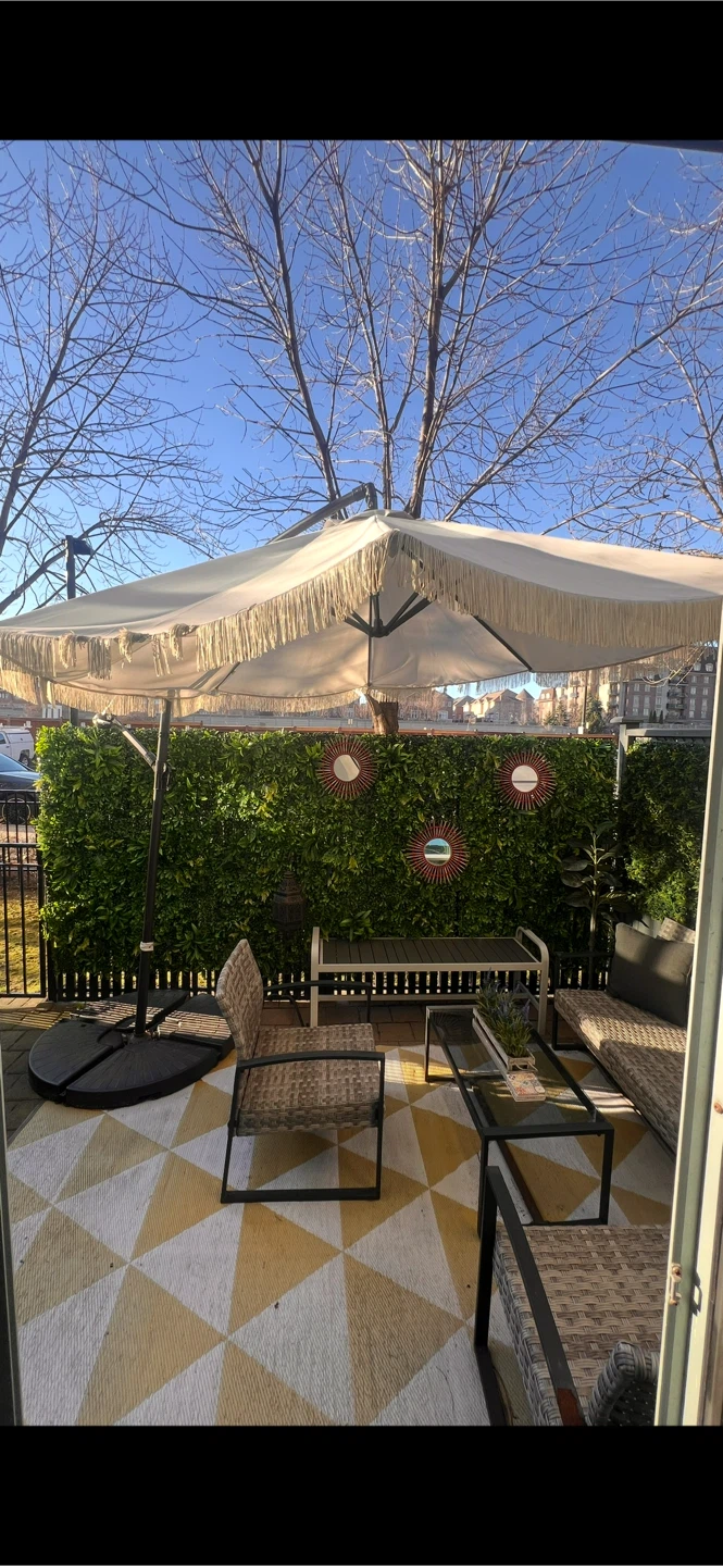 Large Cantilever Patio Umbrella with Fringe - photo 3