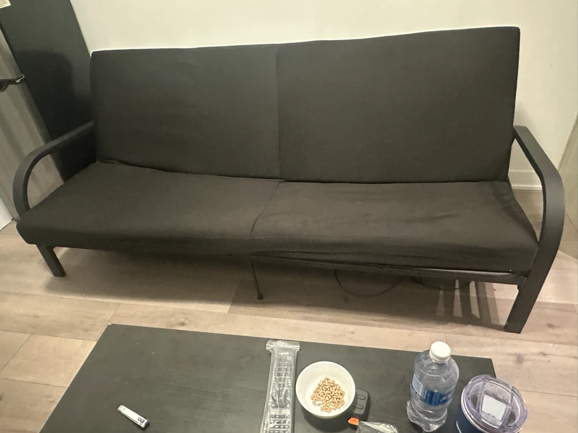 Black Futon Sofa Bed - photo 2