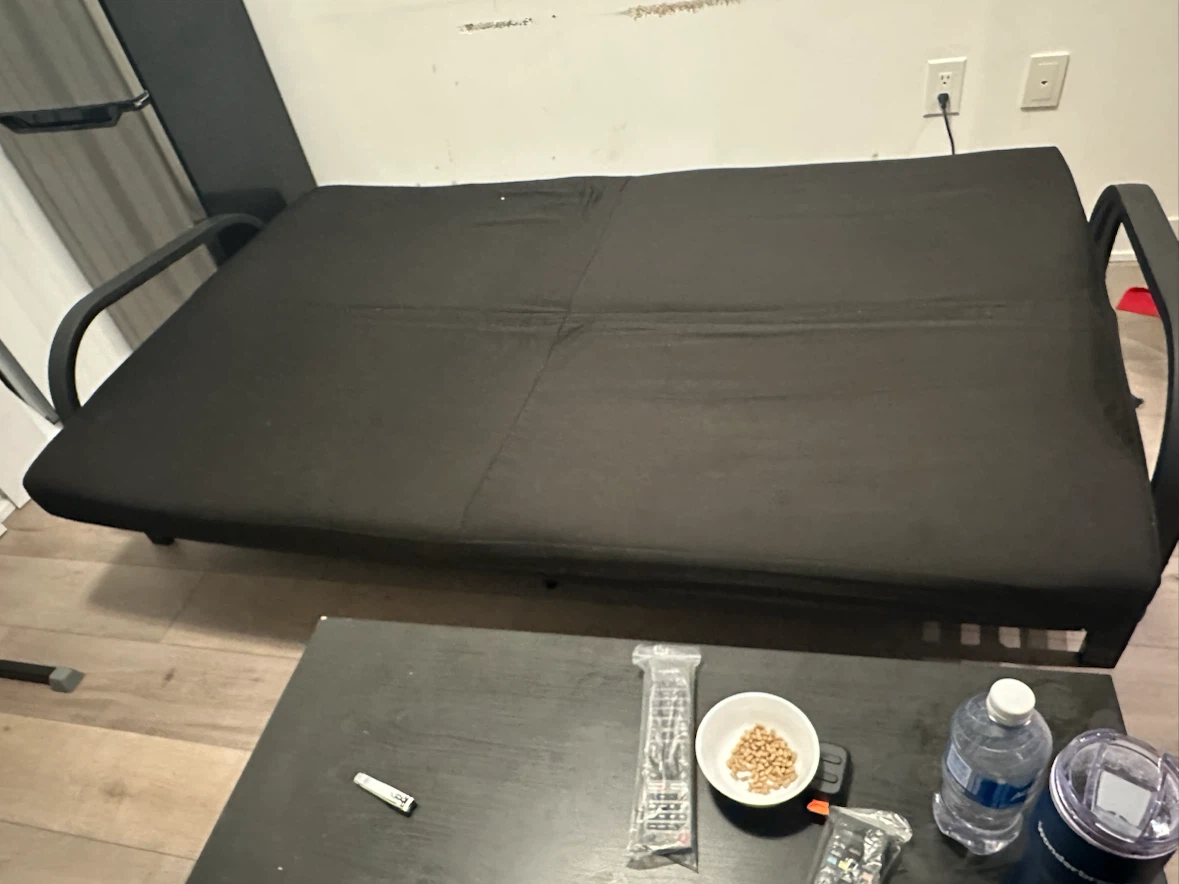 Black Futon Sofa Bed - photo 4