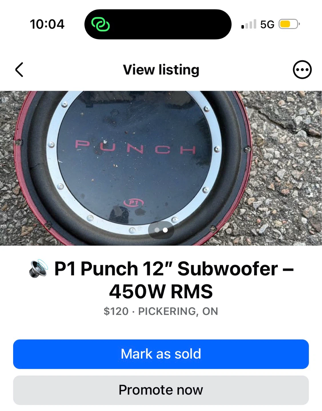 P1 Punch 12" Subwoofer - 450W RMS