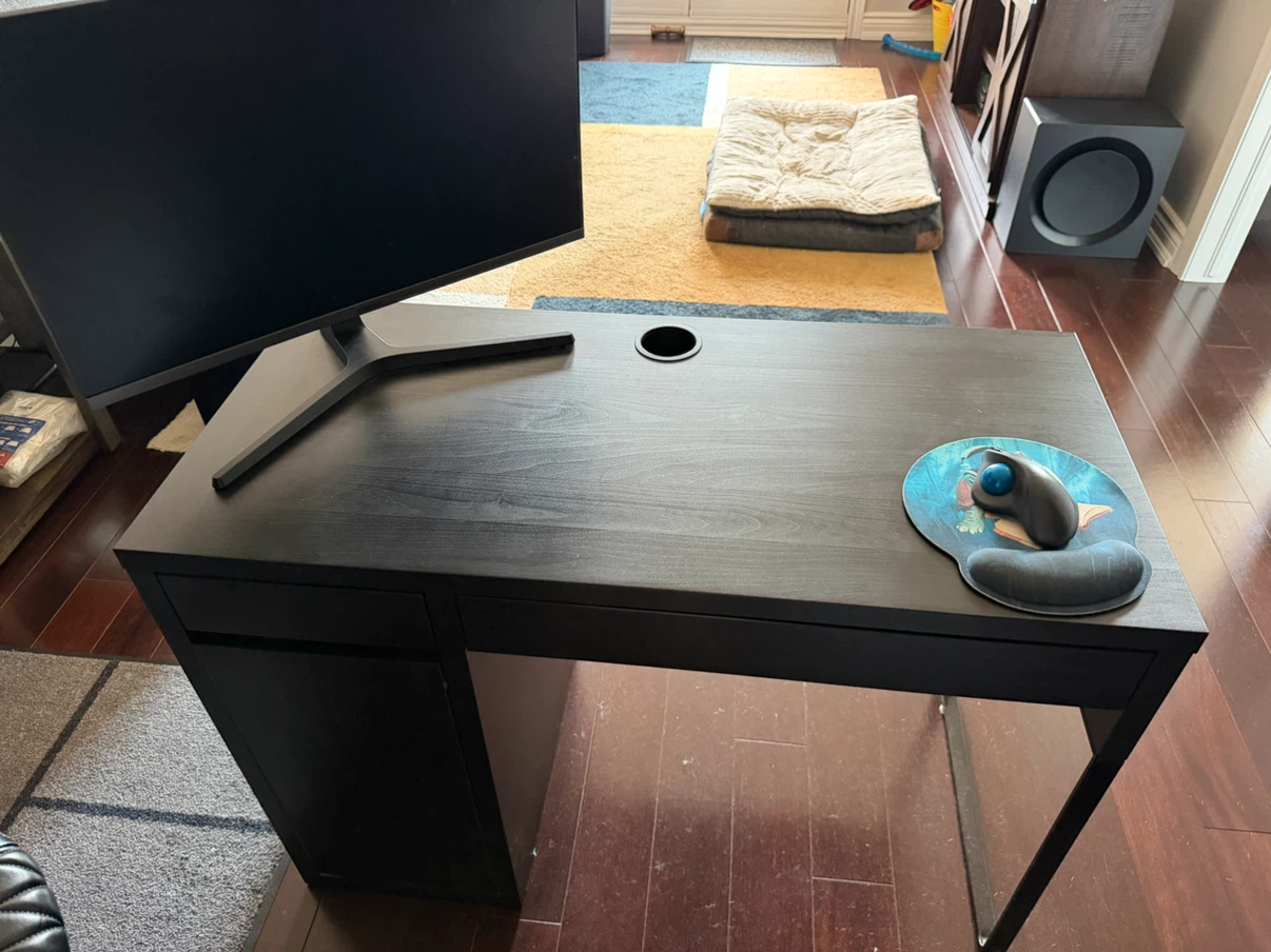 Black Desk with Drawers