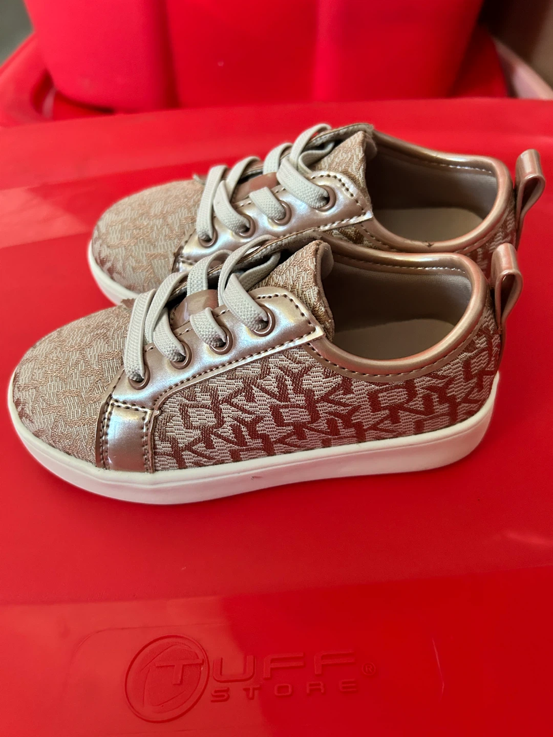 Kids DKNY Rose Gold Sneakers
