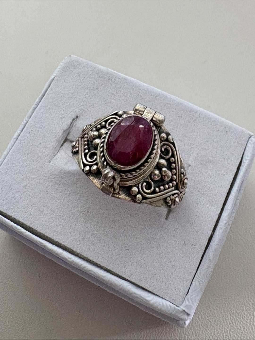 Ruby Poison Sterling Silver Ring Size 8,75 - photo 3