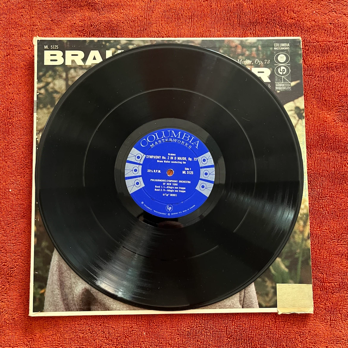 Brahms Symphony No. 2 in D Major, Op. 73 Vinyl Record - photo 2