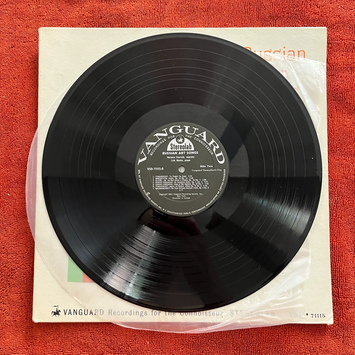 Vanguard Russian Art Songs Vinyl Record - photo 2