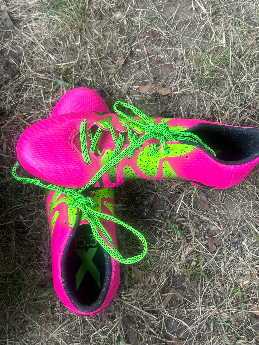 Adidas X 15.3 Soccer Cleats Pink/Green - photo 2