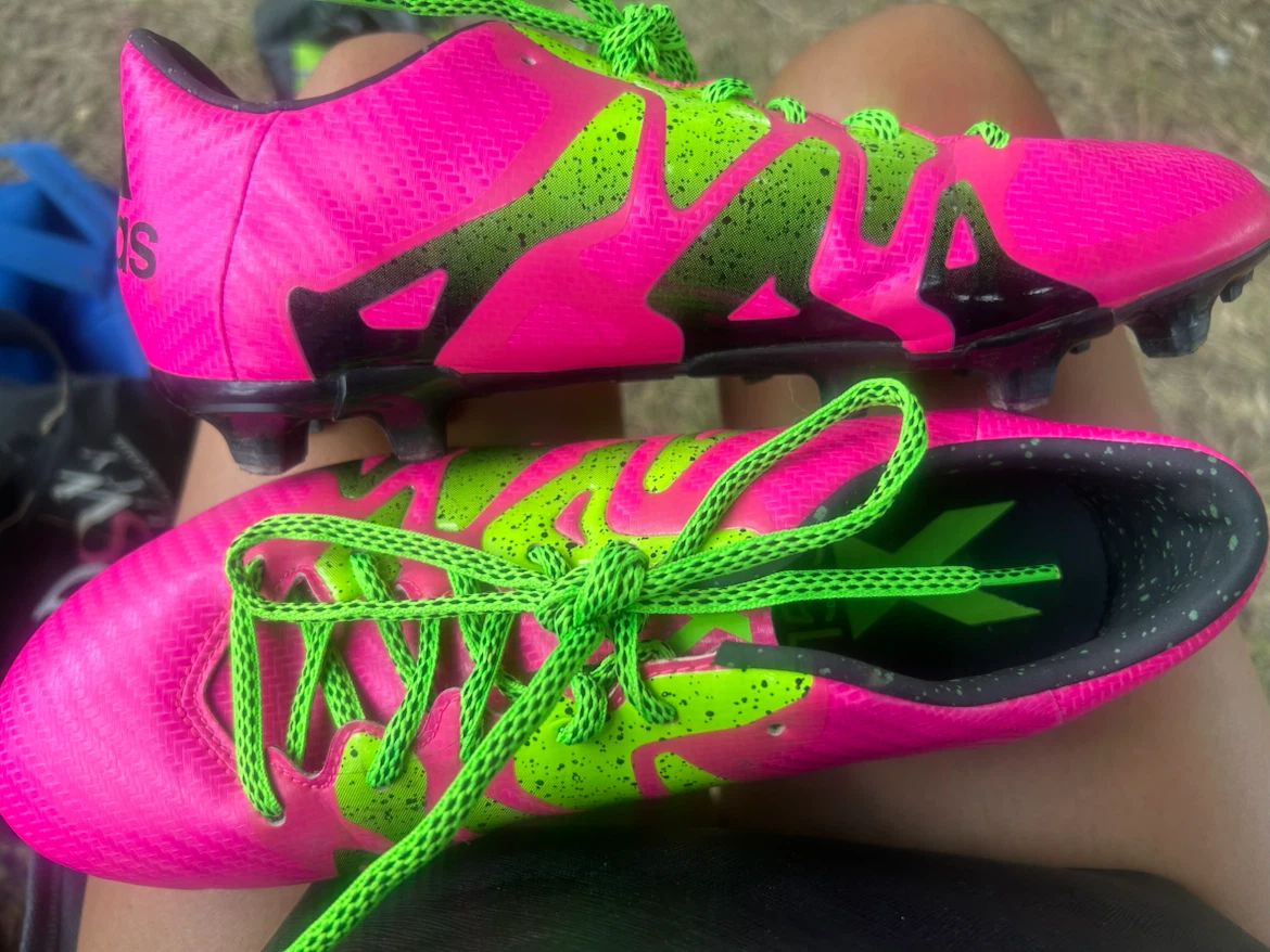 Adidas X 15.3 Soccer Cleats Pink/Green - photo 4