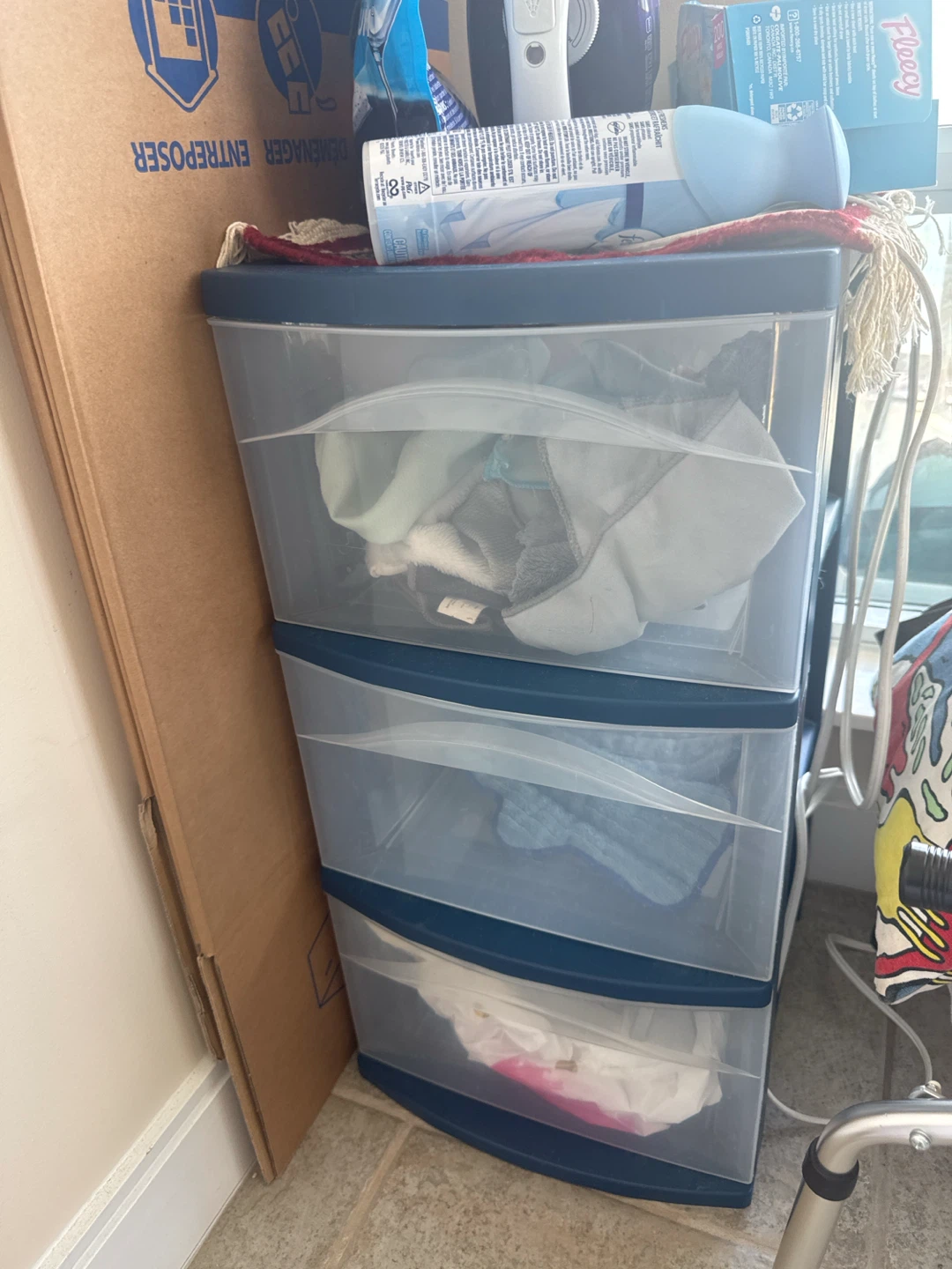 Plastic 3-Drawer Storage Unit