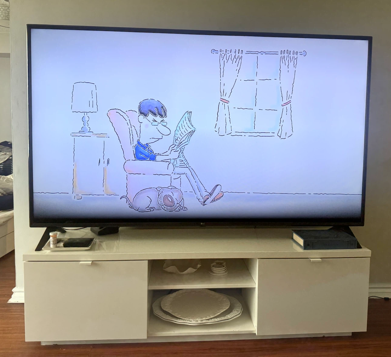 80” Smart LG TV perfect condition and IKEA TV Stand with Storage