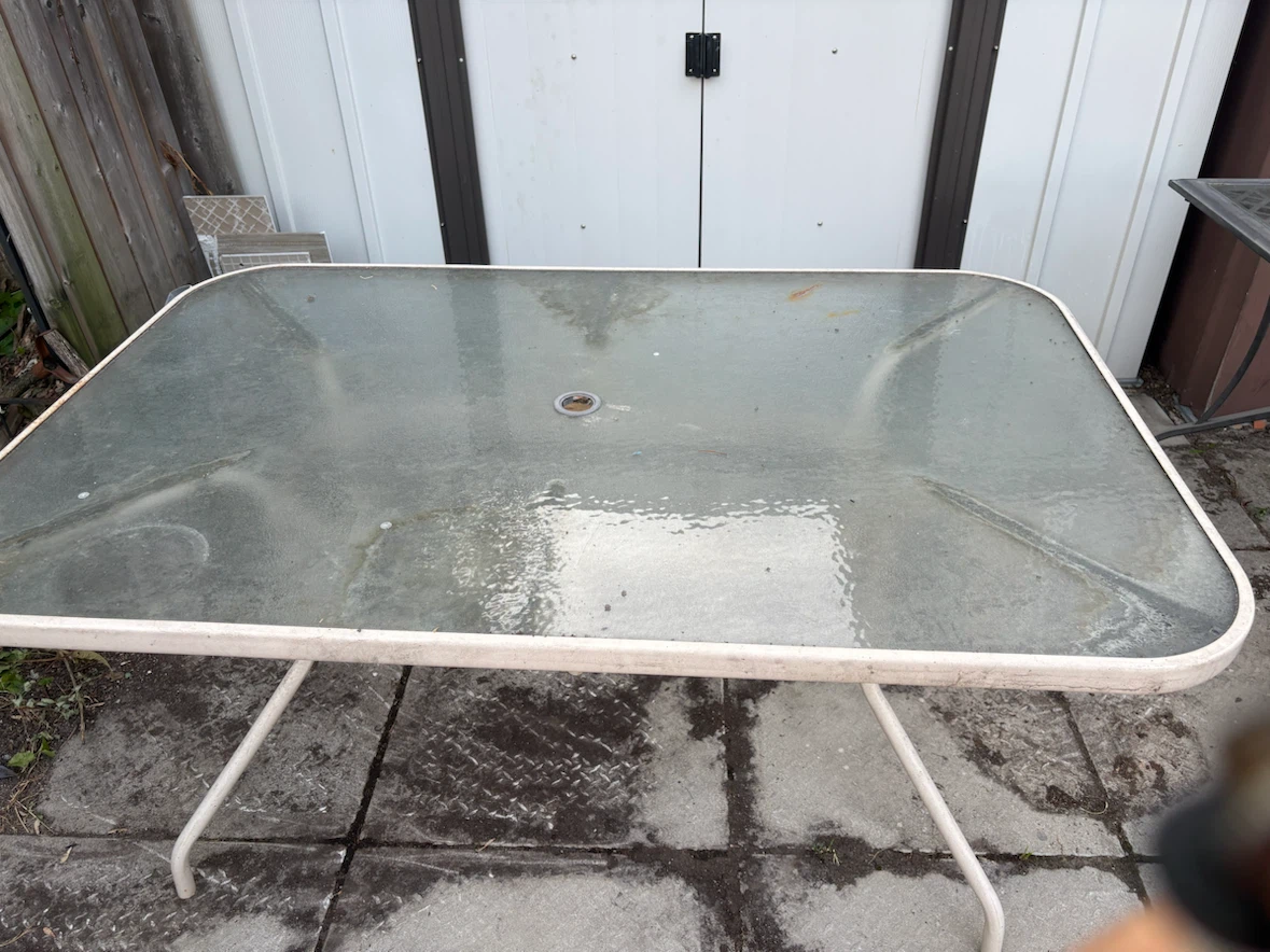 Glass Top Patio Table