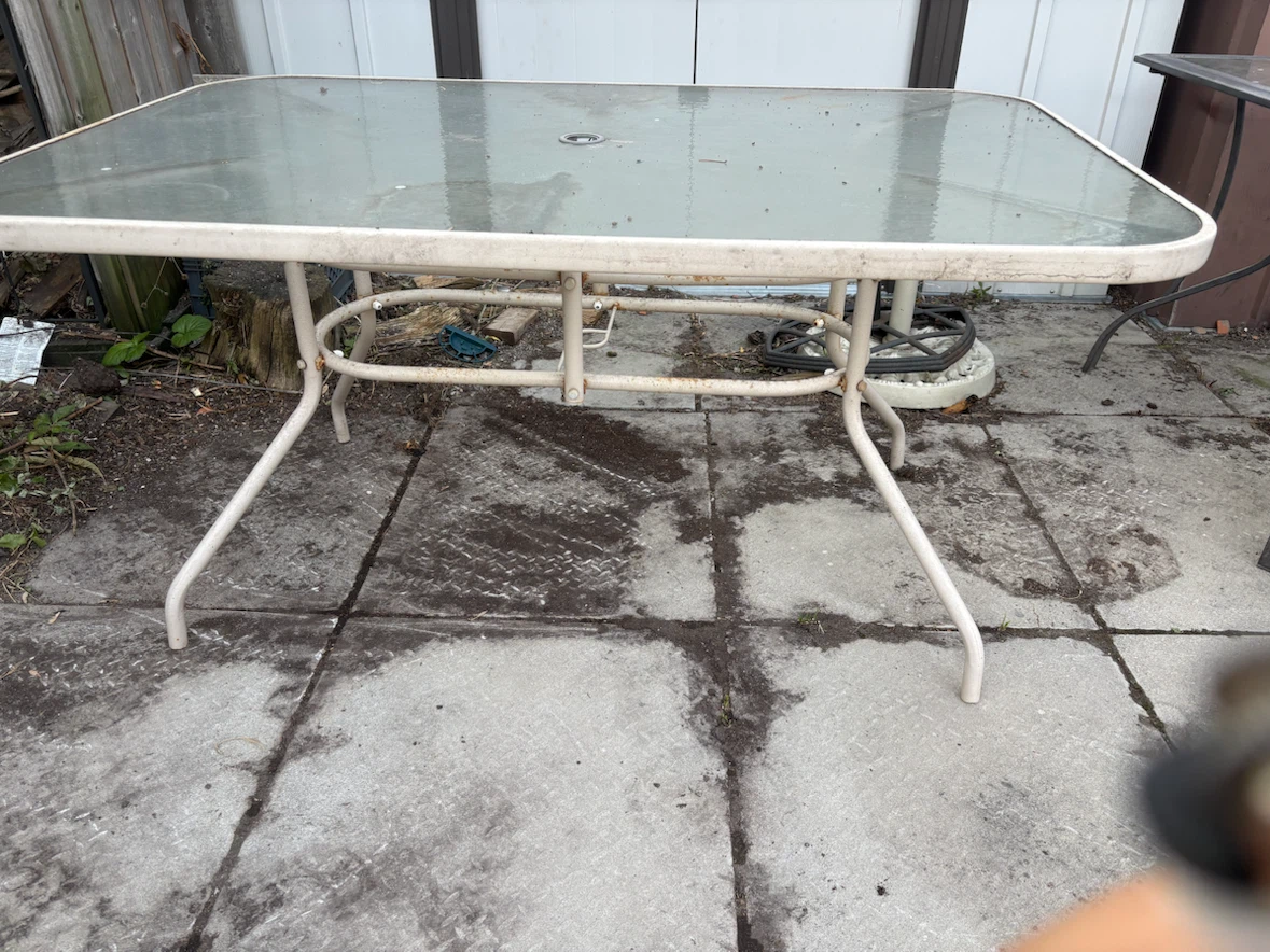 Glass Top Patio Table - photo 2