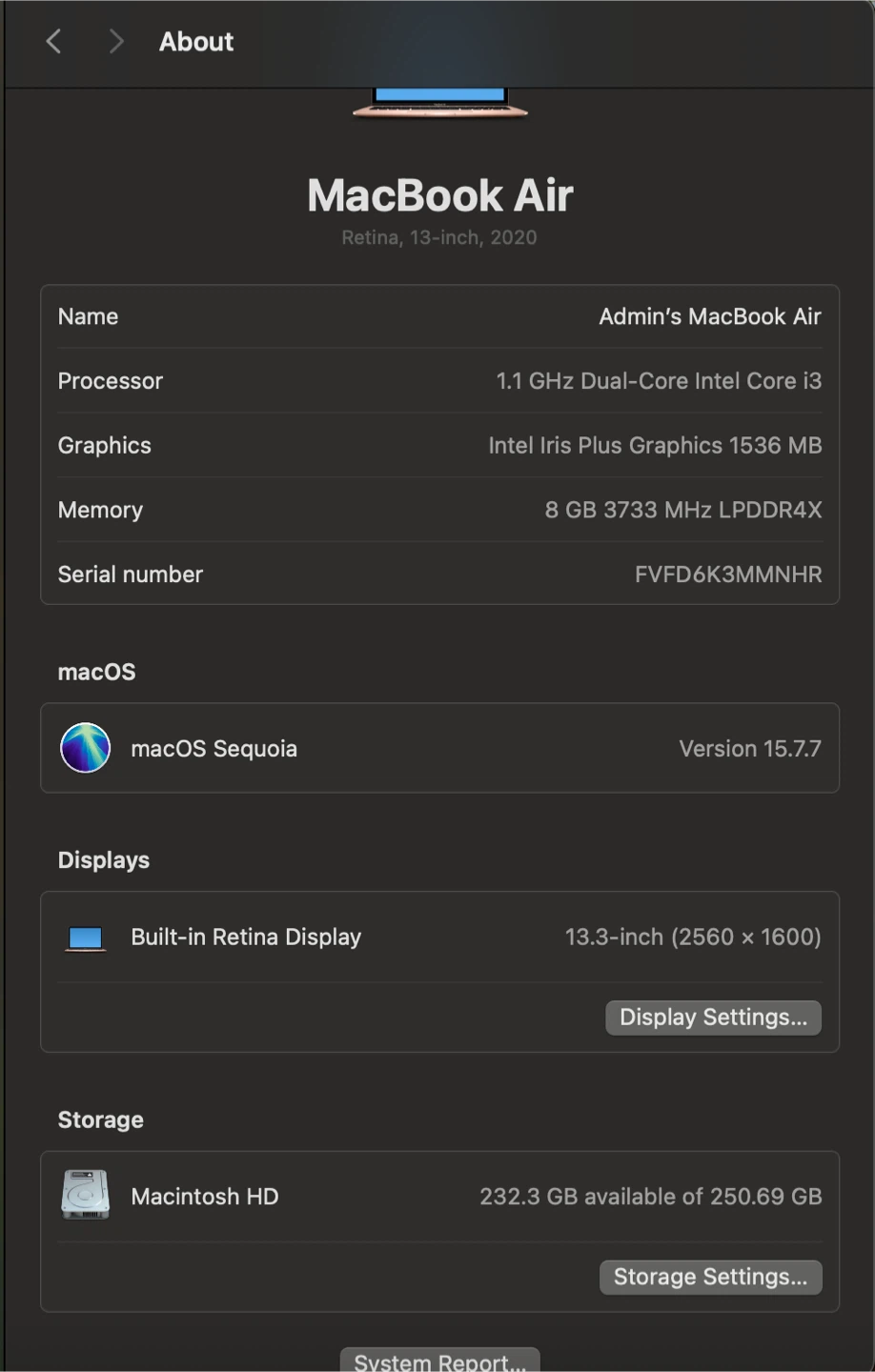 Macbook Air Retina 2020 - 13inch - photo 3