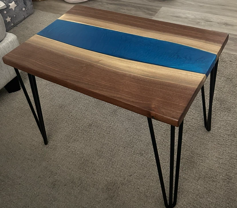 Epoxy River End Table