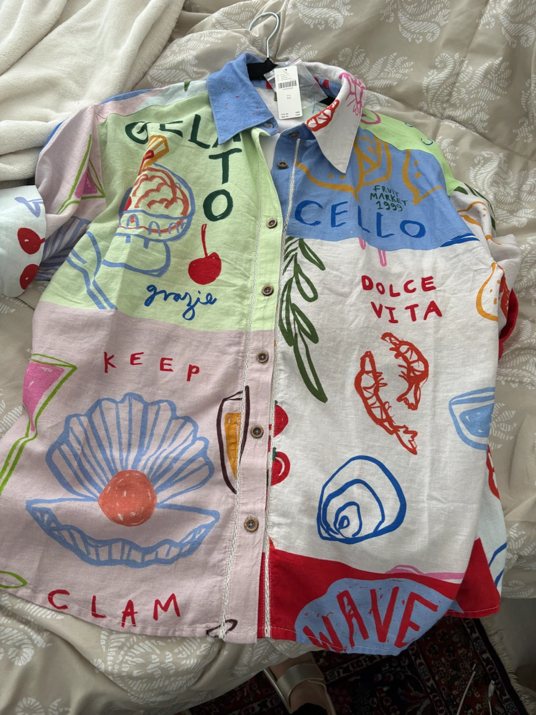Celandine Artwork by Jordan Askill Button-Up Shirt XS
