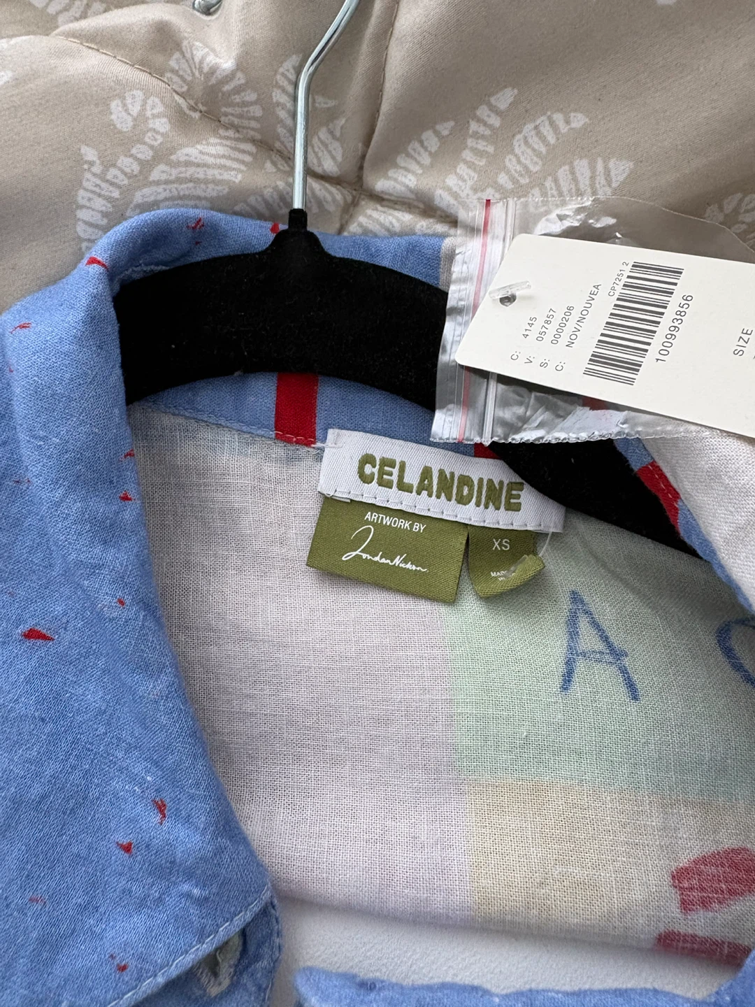 Celandine Artwork by Jordan Askill Button-Up Shirt XS - photo 3