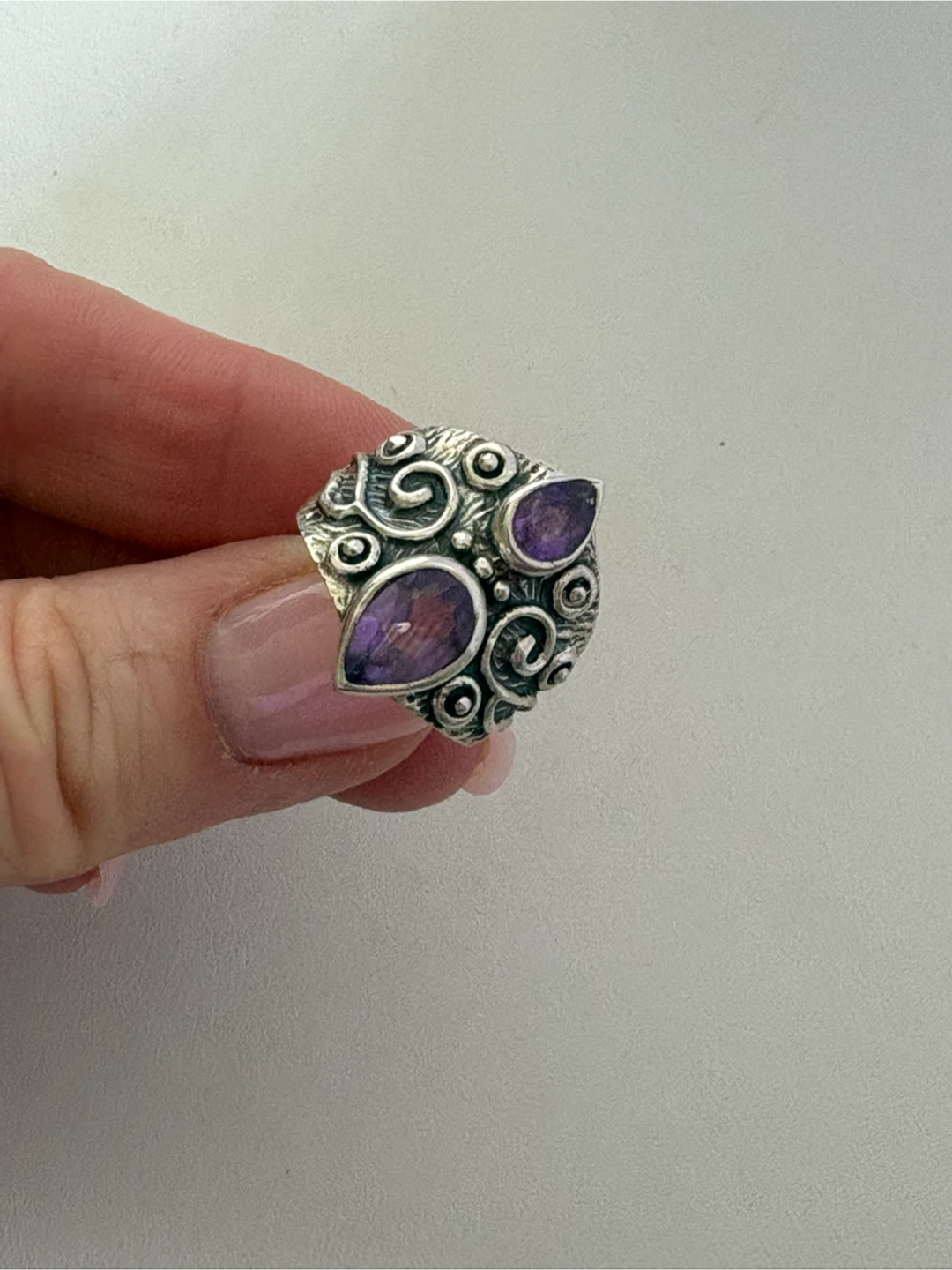 Sterling Silver Amethyst Ring Size 7 - photo 2